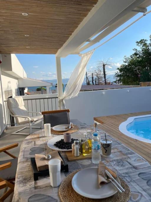 Μοντέρνα Εξοχική Μονοκατοικία Με Ιδιωτική Πισίνα! Khalkoutsion Eksteriør bilde